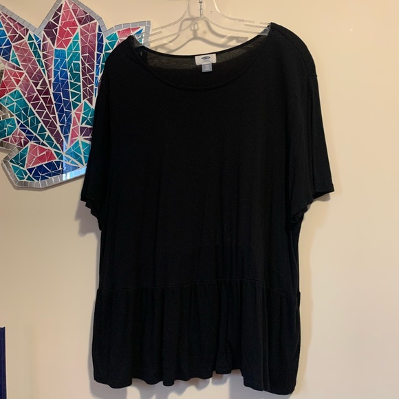Old Navy Black Peplum Top - Picture 1 of 3